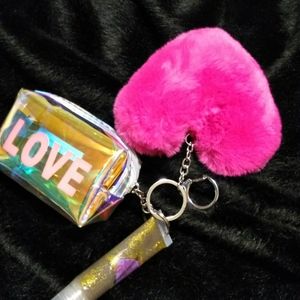 Lipgloss love keychain